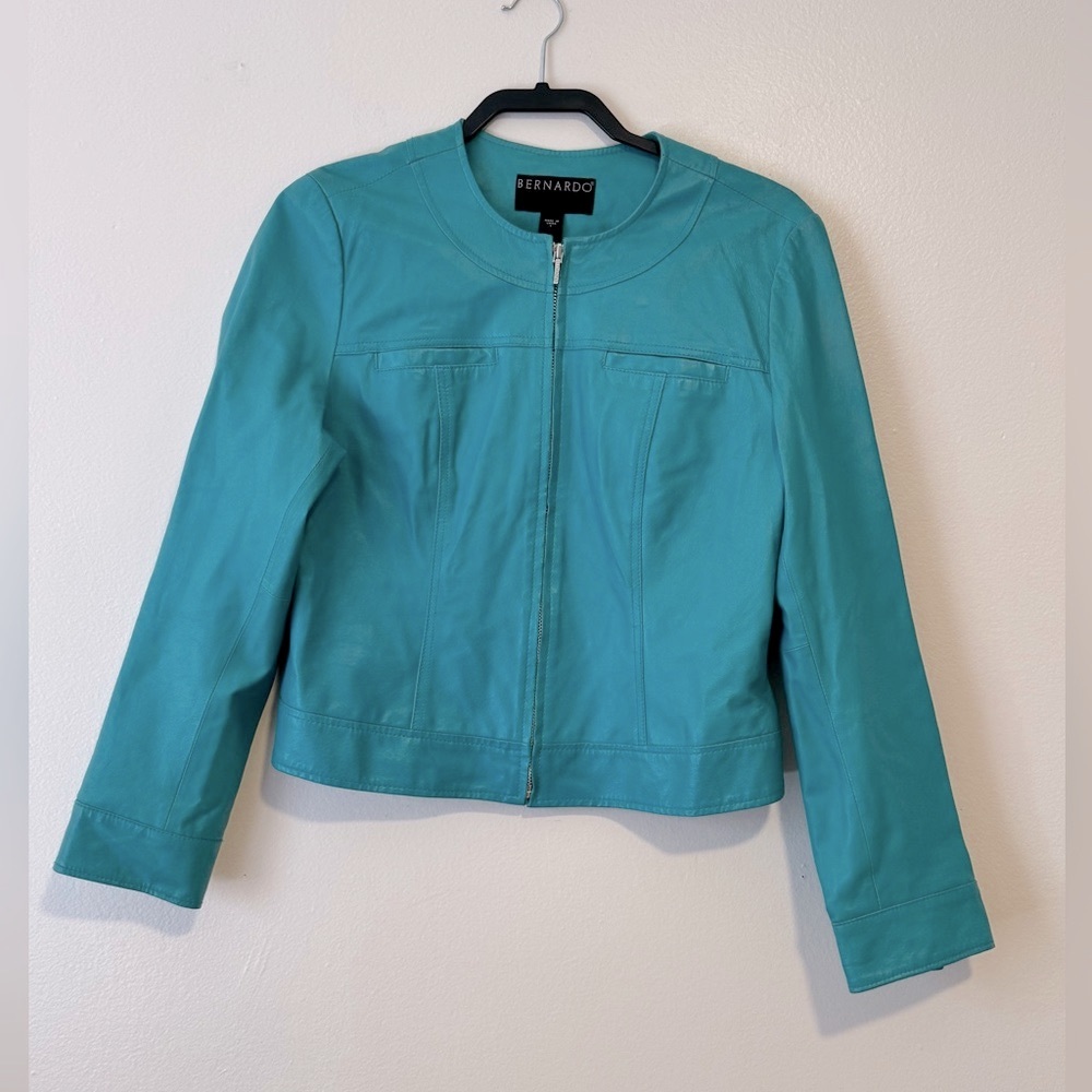 Bernardo Leather bomber jacket size Large